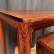 Pair of rosewood tables 64 B, designed by Erik Riisager Hansen, Haslev Møbelsnedkeri, Denmark, 196