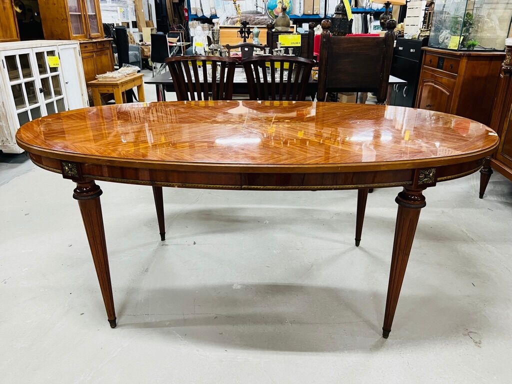 Inlaid rosewood dining table