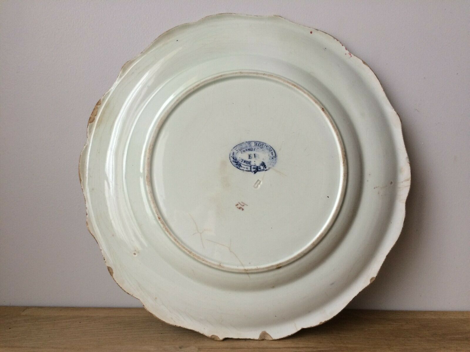 Plate in earthenware Vieux Rouen