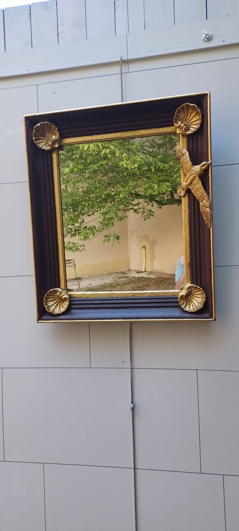 miroir création " reflets côte ouest " bordeaux et doré