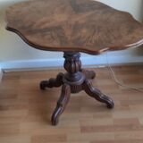 Walnut plated violin table