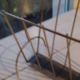 vintage metal magazine rack 1950