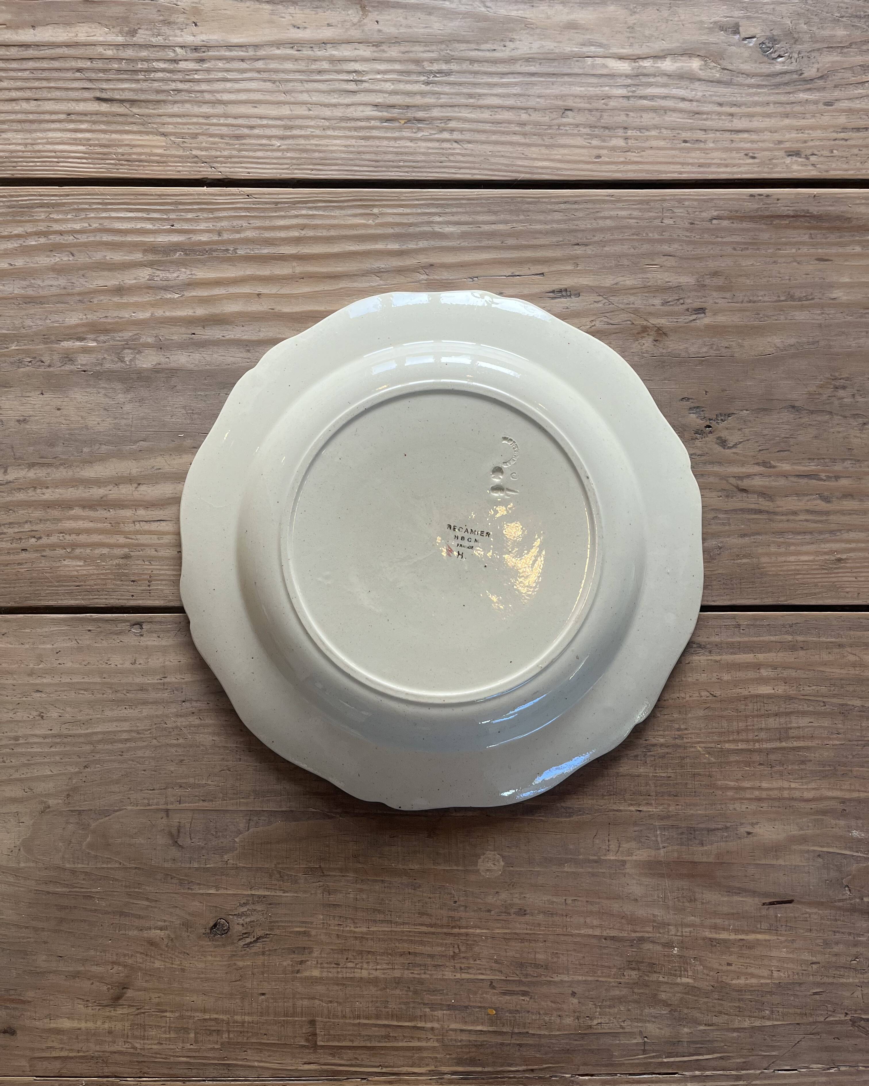 Flat round plate earth of iron HBCM Récamier