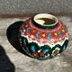 Petit Vase Vintage rond en céramique Turque H 11 cm