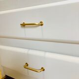 Beige asymmetrical cabinet