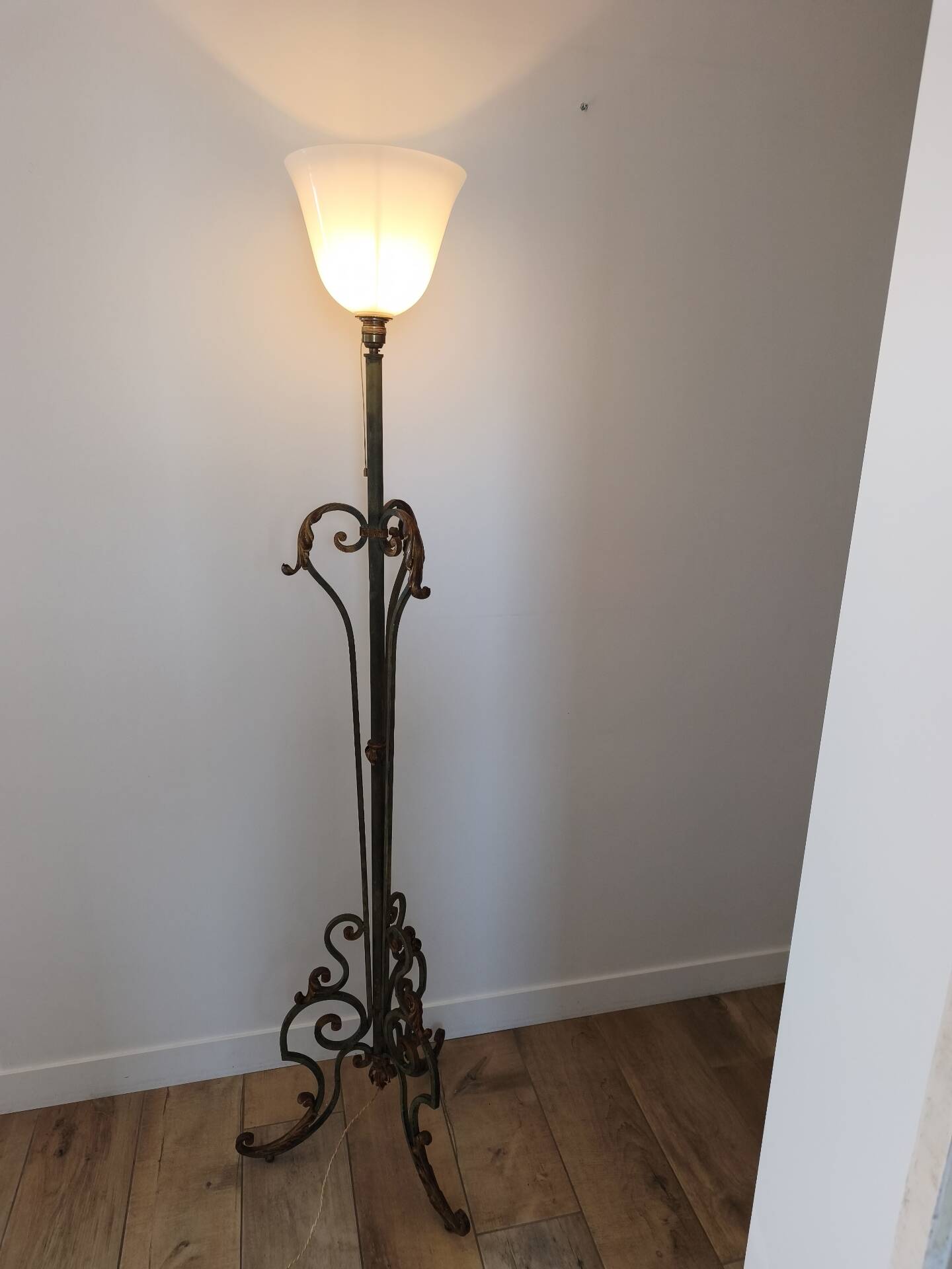 Superbe lampadaire torchière d'époque Art Déco (début du XXe)