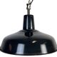 Industrial French Black Enamel Factory Pendant Lamp, 1960s