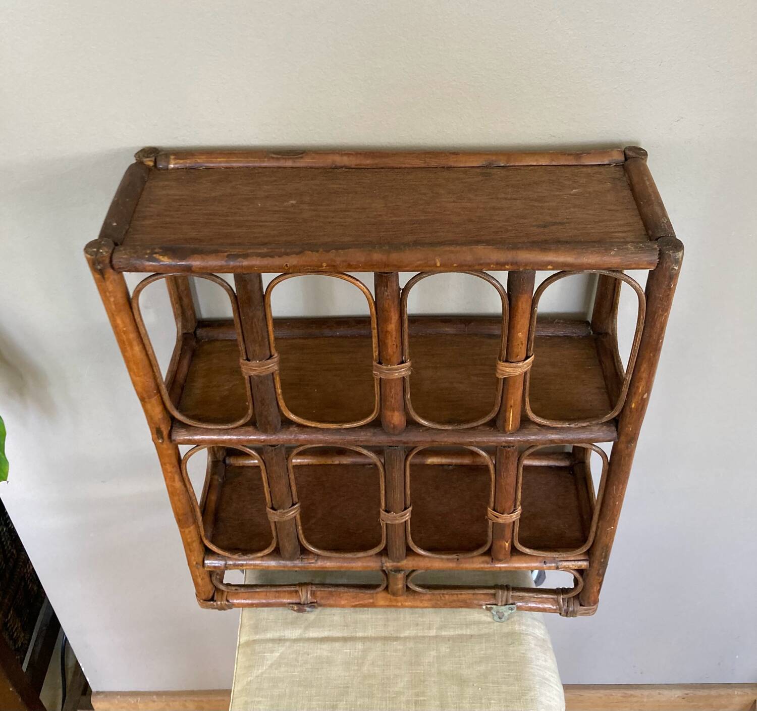 Bamboo wall shelf 1960s/70s