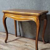 Table a jeux style Louis XV en acajou vers 1850
