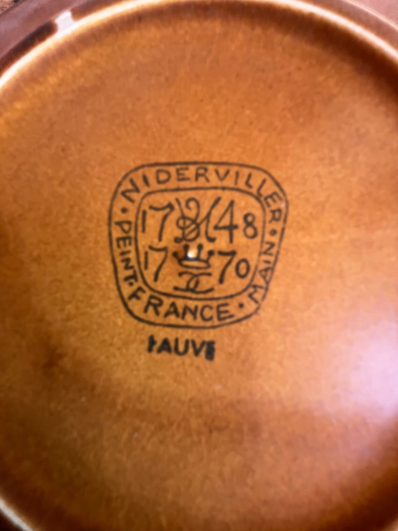 Lot de 4 assiettes creuses Niderviller modèle "Fauve"