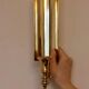 Pair of mid-century Swedish brass sconces