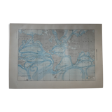 Map of marine currents (global ocean current) from 1905