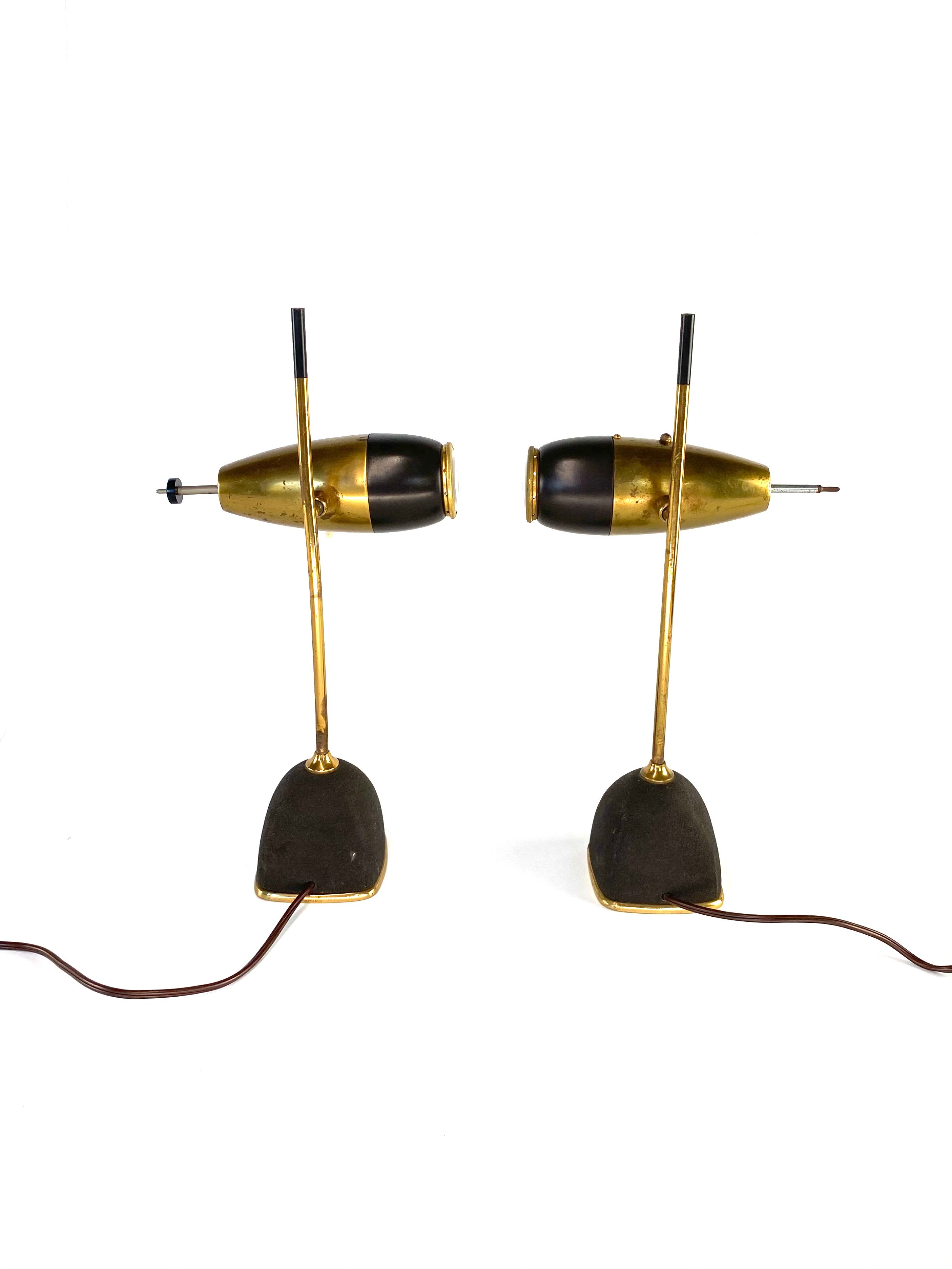 Oscar Torlasco, pair of table lamps modele 577, Lumi Milan, 1960