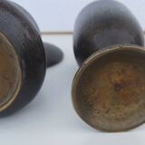 Bronze damasked covered pots Kadjar Afghanistan Persian Islamic art