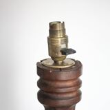 Vintage wooden floor lamp, reading table, carved wooden table, reading light