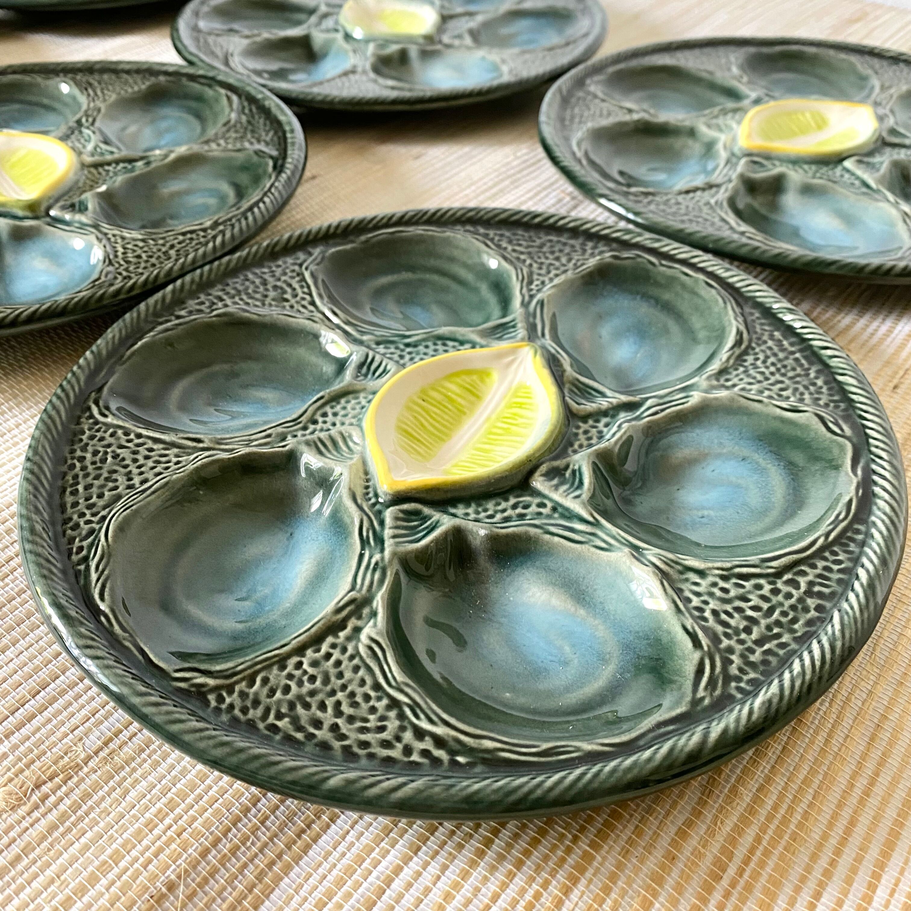 Oyster plates in St Clément slip