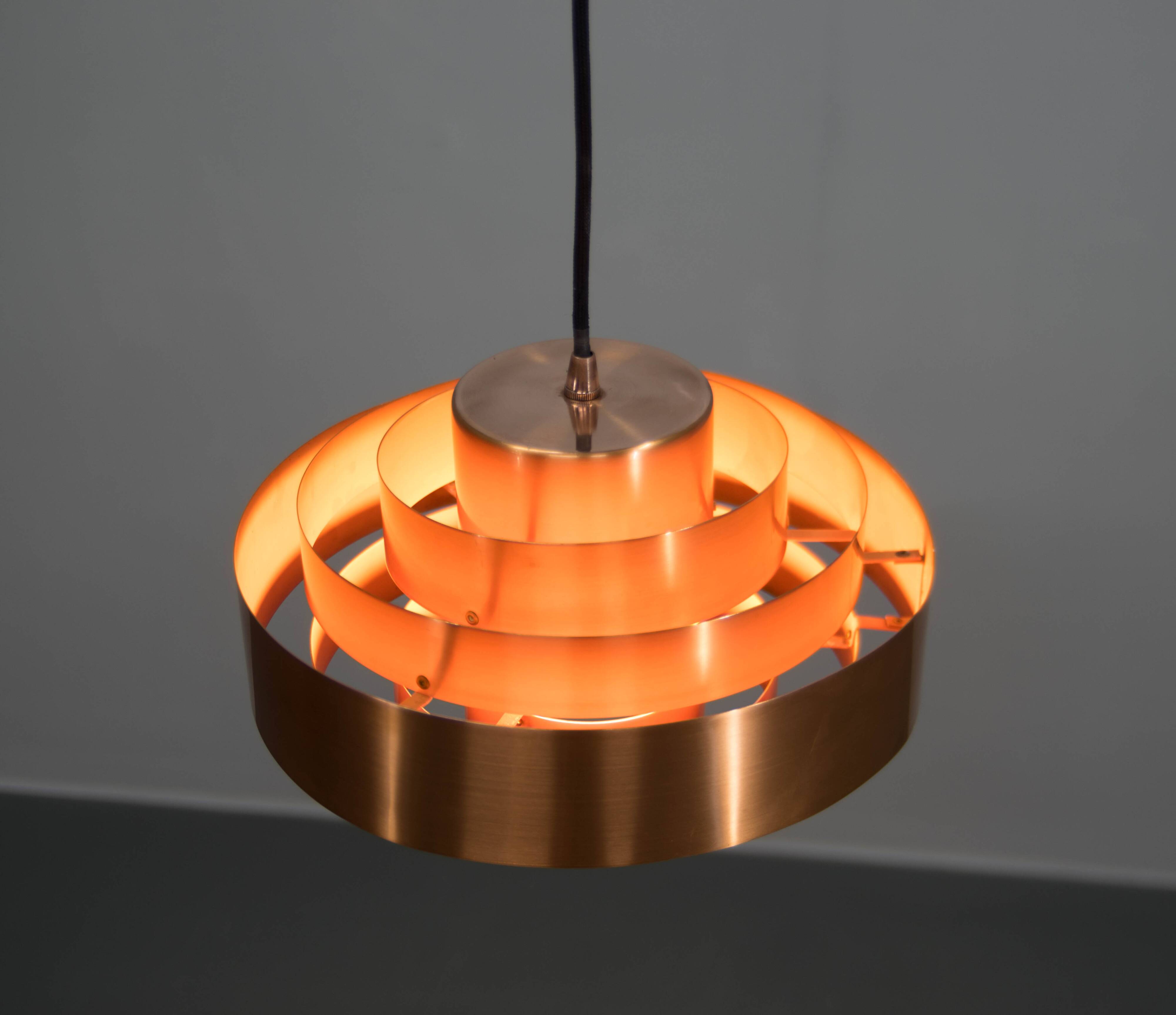 Copper Pendant by Jo Hammerborg for Fog & Morup, 1960s