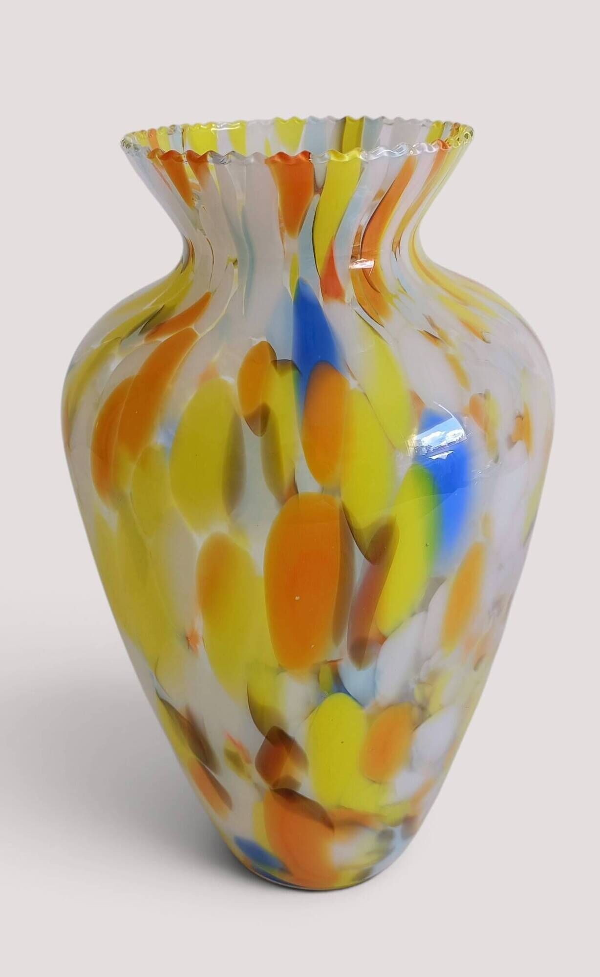 Vintage Murano glass vase, Italy, circa 1960, coloured artistic glass.
