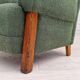 1960s, scandinavian design, restored high-back recliner, oak wood.