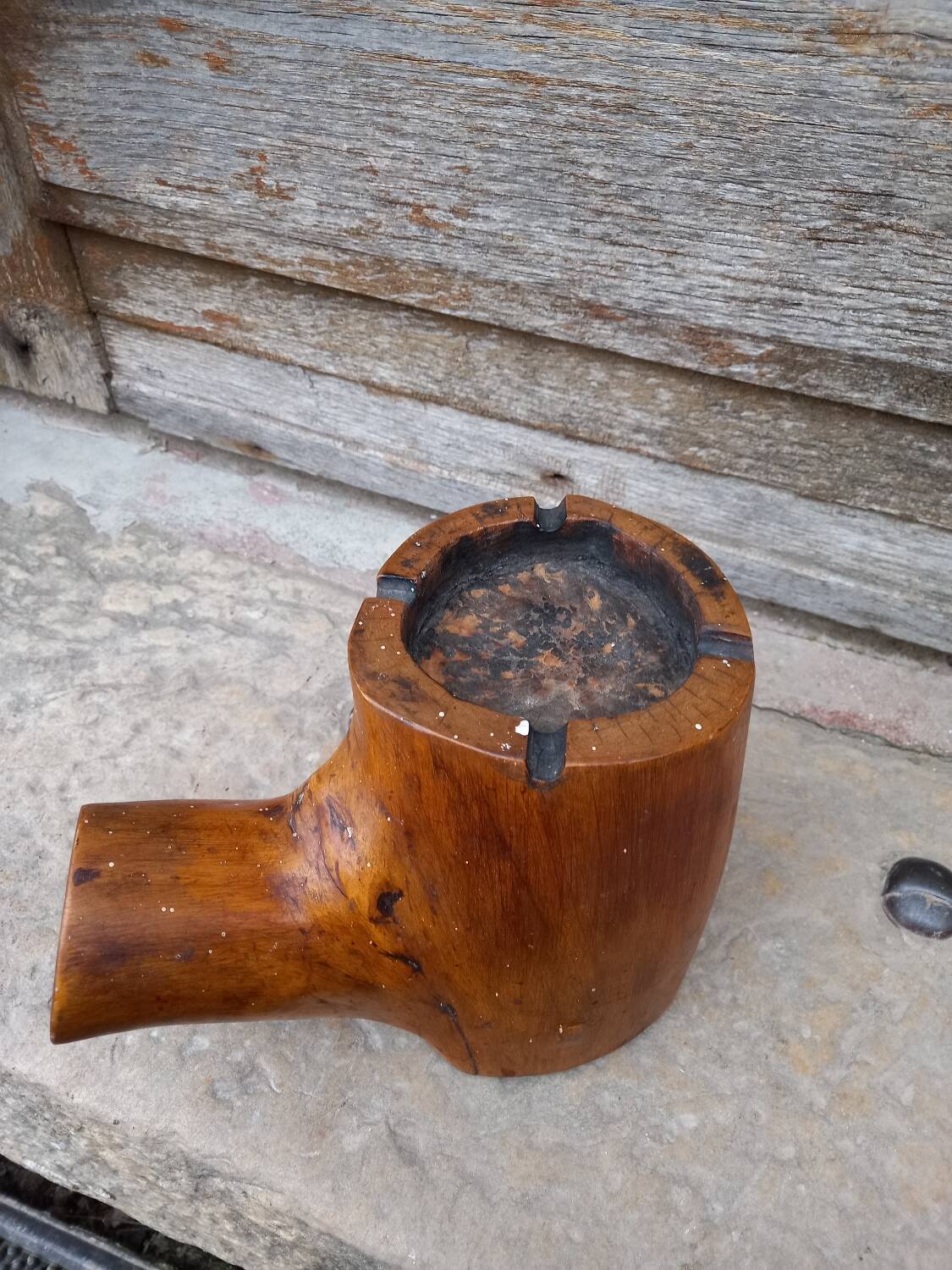 Vintage wooden ashtray