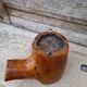 Cendrier en bois vintage