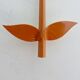 Grand miroir "fleur" 1970 en métal orange