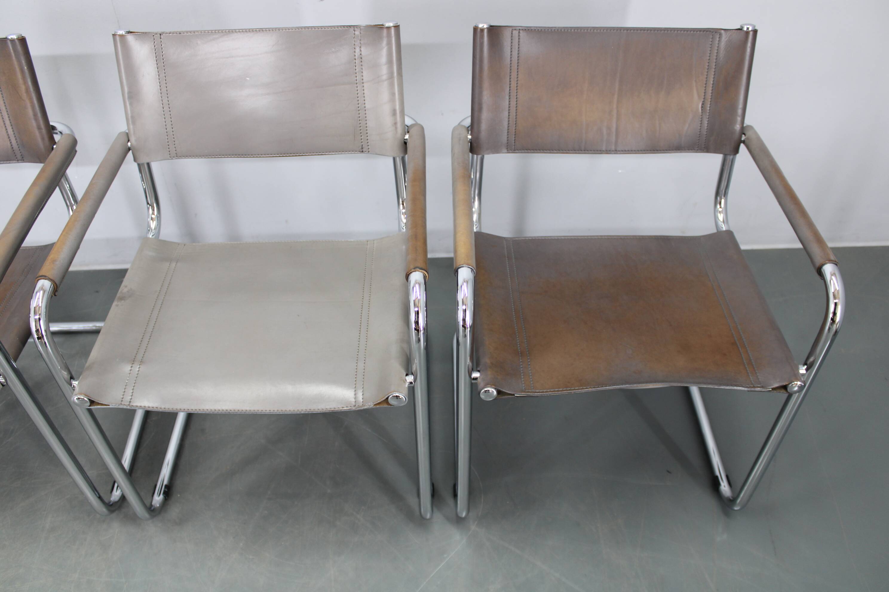 Set of four Bauhaus cantilever armchairs by Mart Stam, Italy