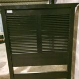 Black headboard in solid spruce 90