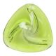 Vintage Green Crystal Bowl Val Saint Lambert 1960s