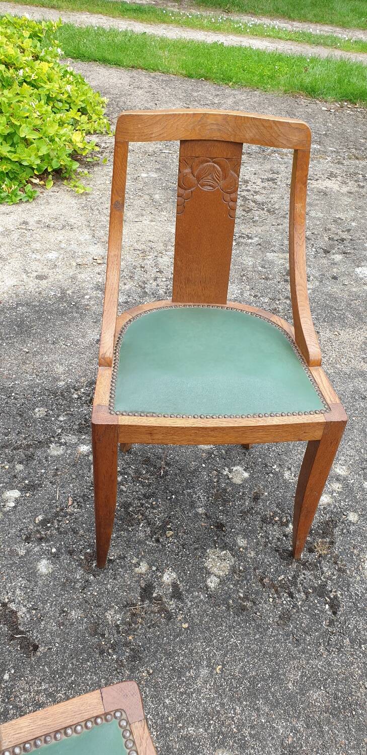 Suite de 6 chaises gondole Art Déco 1930