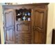 Large walnut bookcase.