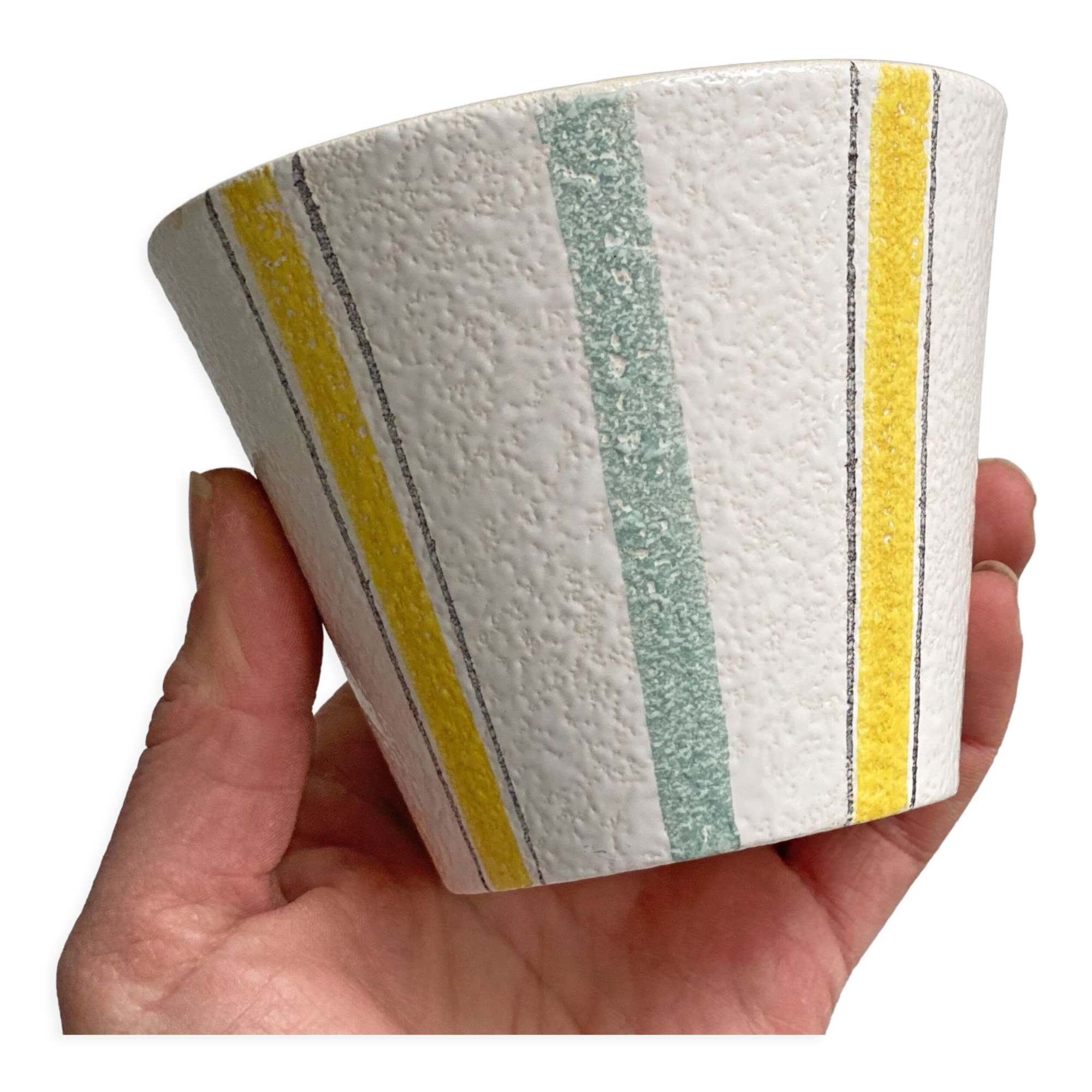 Mid century ceramic planter by Adco, vintage, 1950s flower pot