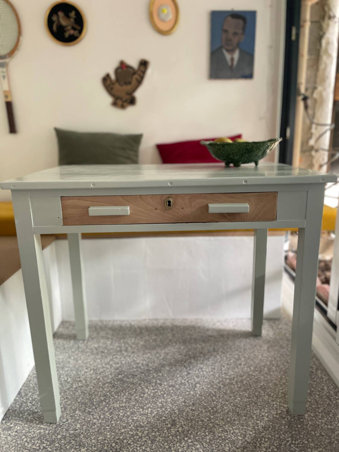 Painted wooden desk