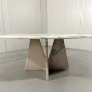 Table d'appoint en composite de marbre des années 1980