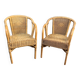 Paire de fauteuils en rotin années 80’