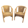 Paire de fauteuils en rotin années 80’