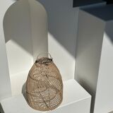 Rattan pendant lamp in the shape of bell D25 H28