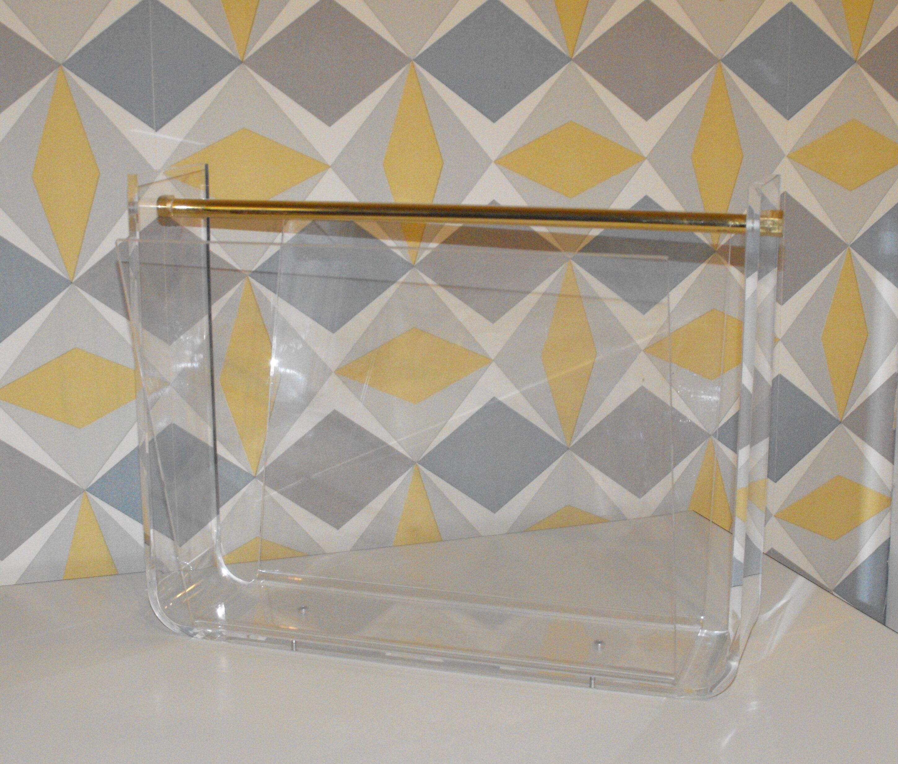 David Lange Plexiglas magazine racks .