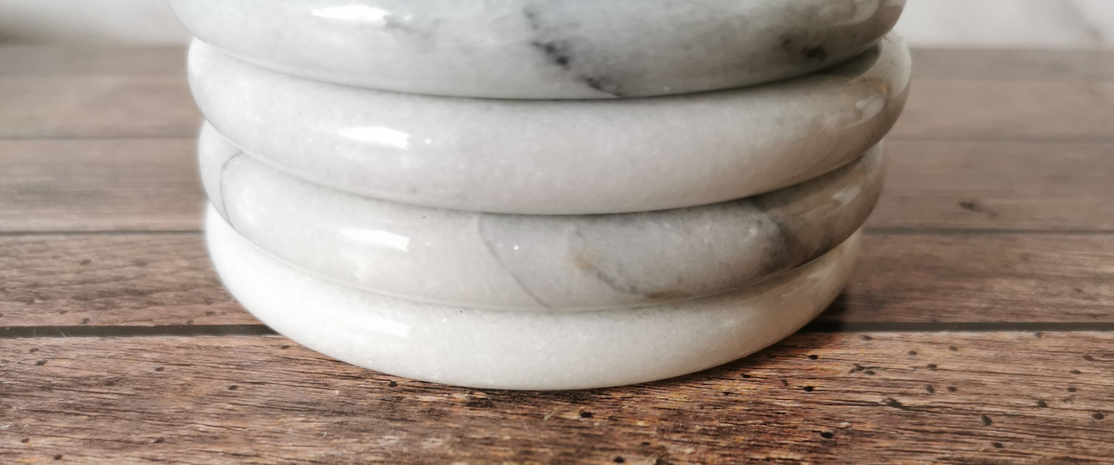 Ashtray and marble under glass