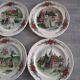 SARREGUEMINES: OBERNAI model - 6 dessert plates - H.LOUX