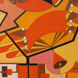 Abstract painting by Franco Balleri 1977 oil on canvas 80x60