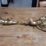 Pair of golden plaster wall selettes