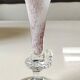 Peter Kaspar Soliflore Vase/Floral design, collared neck. Blown art glass, speckled purple. Shell inclusion. Dim 26.5 x 13 cm