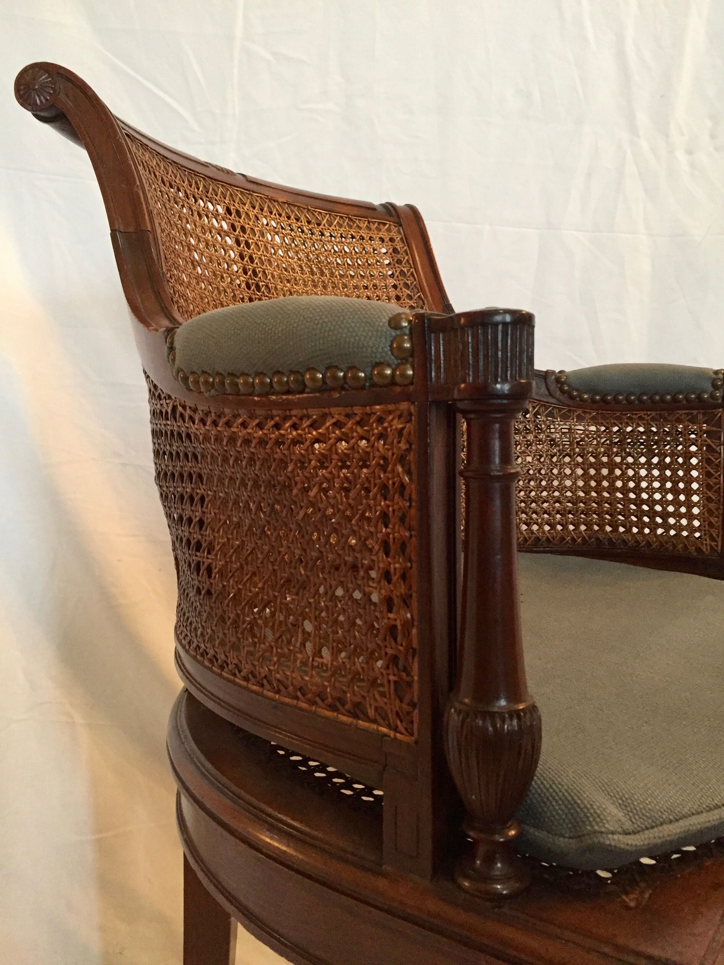 Caninboard office chair, 19th century