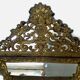Miroir à parclose en laiton repoussé XIXème - 65x39cm
