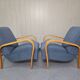 Pair of armchairs designed by K. Koželka & Antonín Kropáček for  Interier Praha Czechoslovakia 1950.