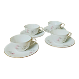 Four cups of Bavarian porcelain