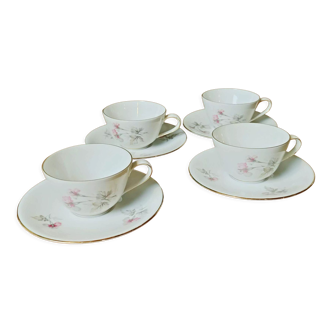 Four cups of Bavarian porcelain
