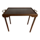 Folding table top in wood and tuya burl, 1930/40, brand "Platotable"