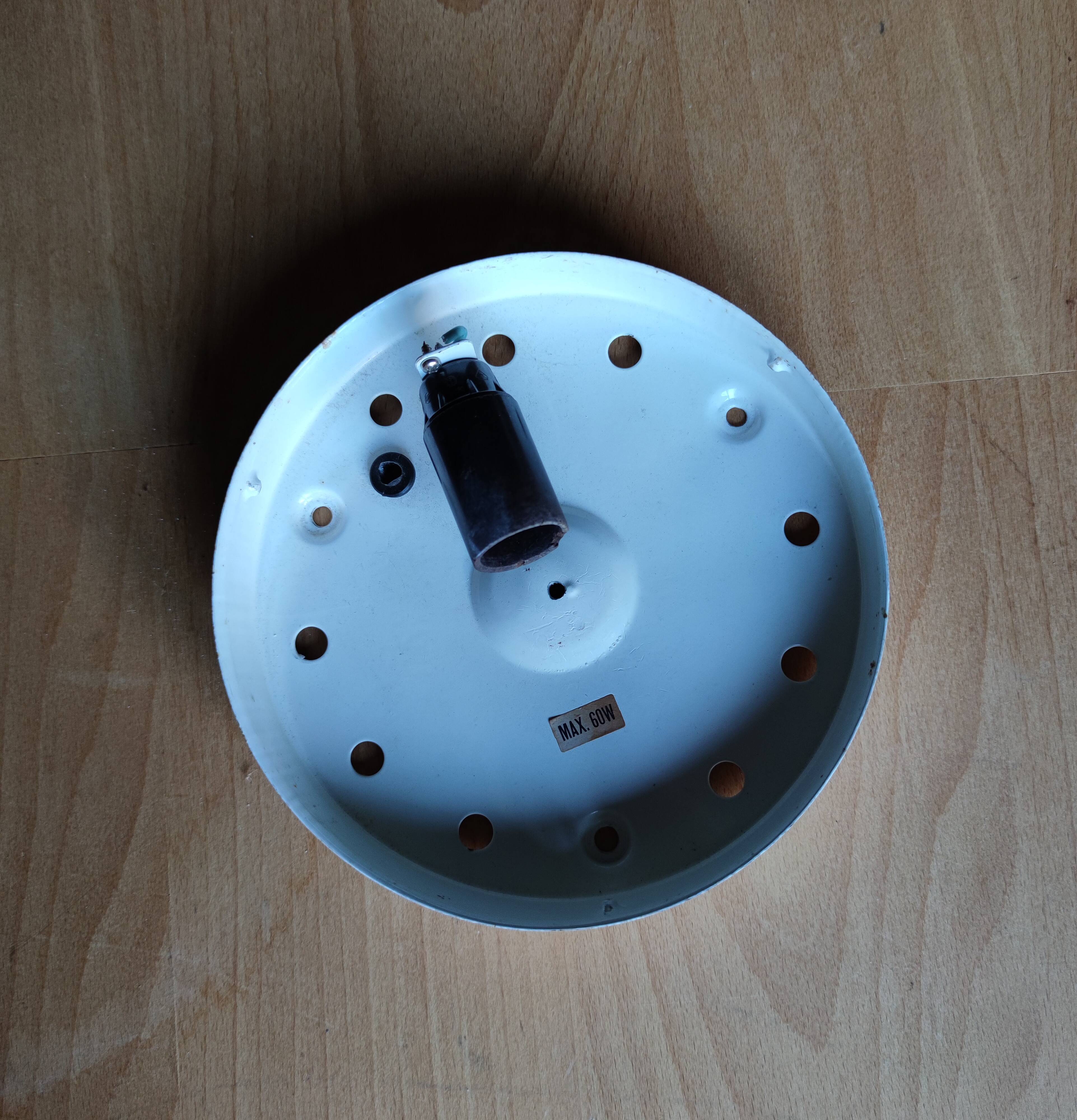 Smoked glass ceiling lamp